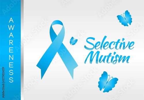 Selective Mutism Awareness Vector Illustration photo