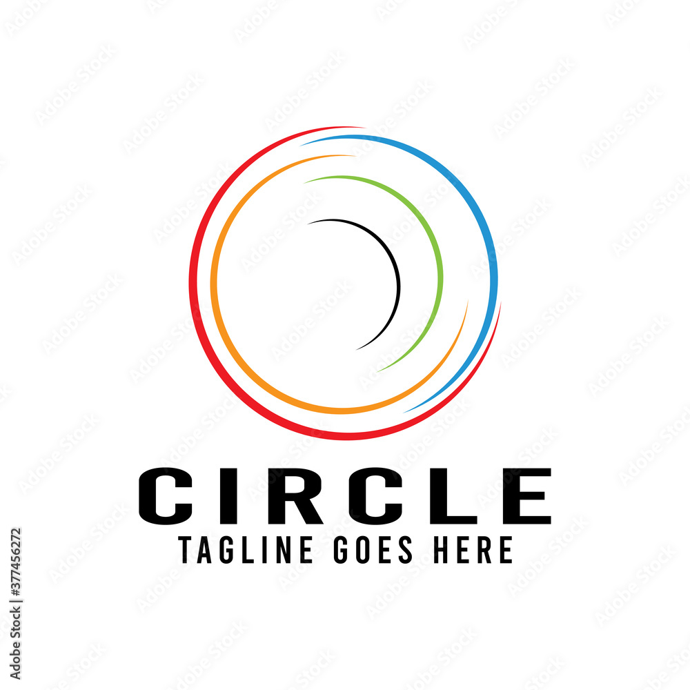 Creative circle colorful logo symbol web geometric icon. Decorative modern design art emblem banner. Creative circle colorful logo symbol web geometric icon. Decorative modern design art emblem banner.