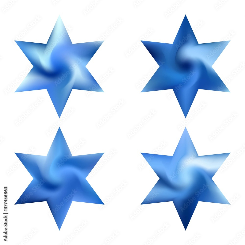 Obraz premium Collection of hexagram mesh backgrounds.