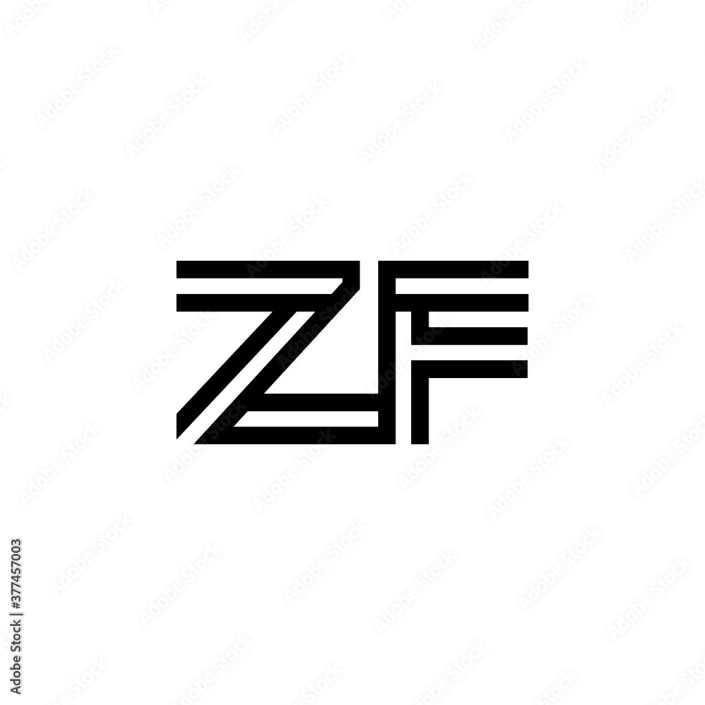 initial letter zf line stroke logo modern initial letter zf line stroke logo modern
