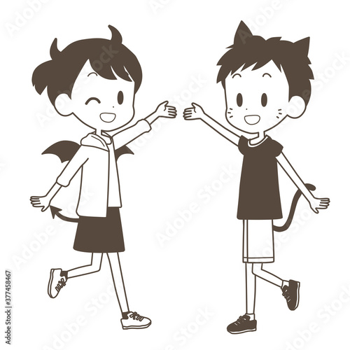 children_in_halloween_costumes