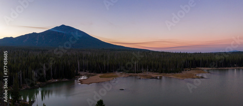 Smoke from distant wildfires 2020 surround Mt. Bachelor in Oregon