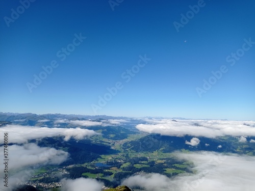 clouds over the mountains