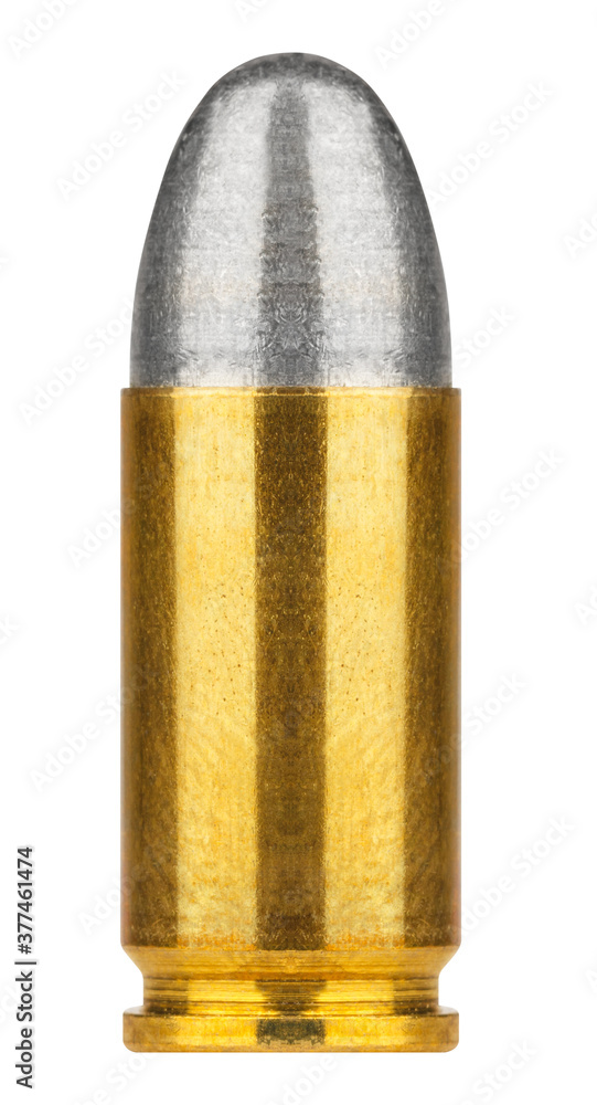 Bullet isolated on white background with clipping path Bullet isolated on white background with clipping path