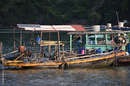 Wallpaper Mural Rustic Local Fishing Boat in Lan Ha Bay, Vietnam 2 Torontodigital.ca