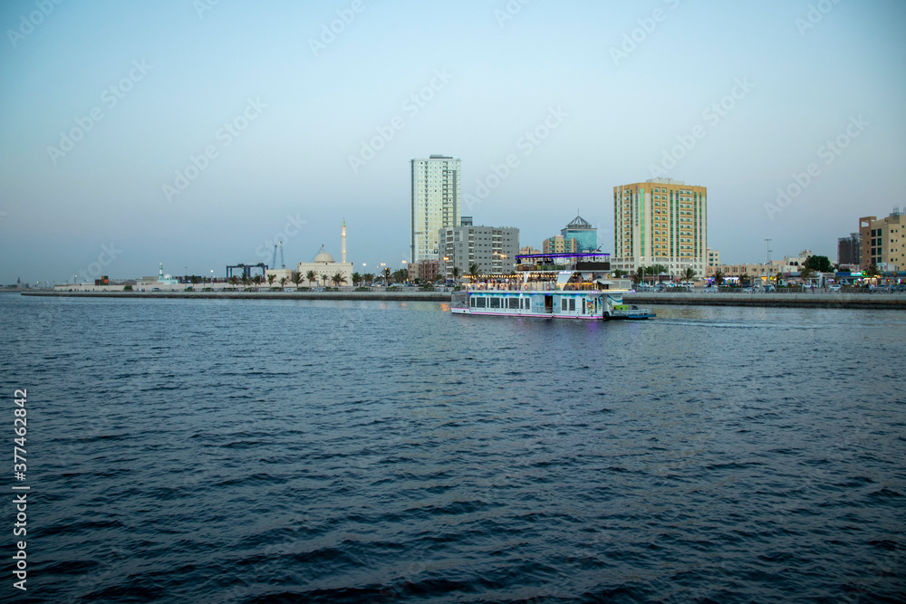 Waterfront of Al Marsa Area in Ajman, UAE.