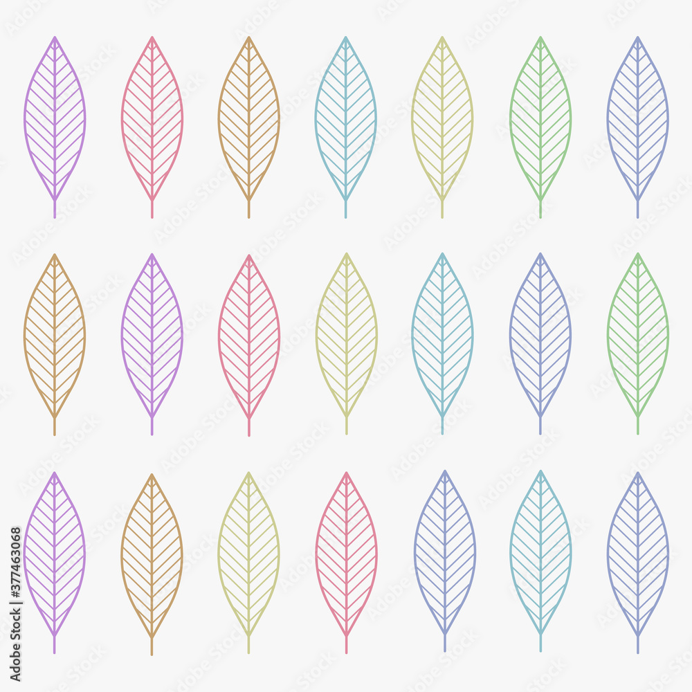 Illustration Of Colorful Leaf pattern Illustration Of Colorful Leaf pattern