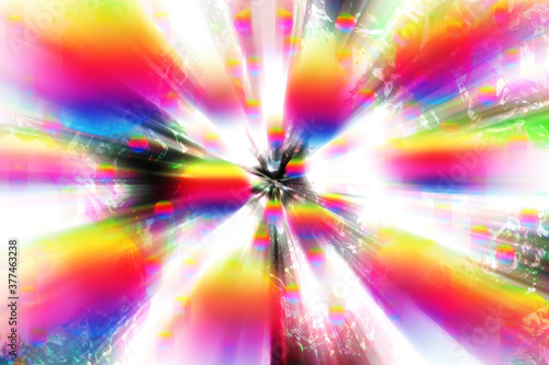 An abstract iridescent burst background image.