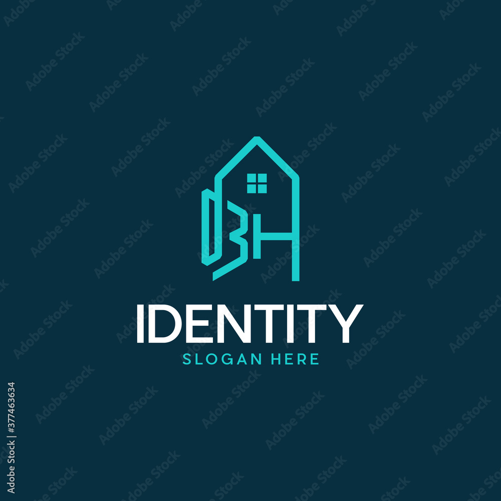 Letter BH Home Realty Modern Icon Logo, Letter BH Or HB Home Modern Abstract Creative Icon Logo Design Template Letter BH Home Realty Modern Icon Logo, Letter BH Or HB Home Modern Abstract Creative Icon Logo Design Template