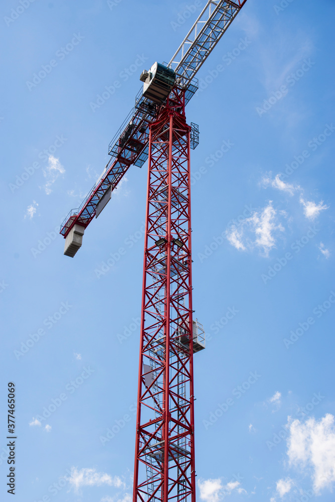 crane on a blue sky