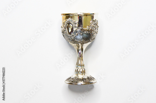 silver glass isolated on a white background