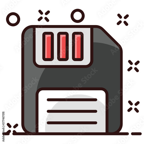 
Floppy disc icon in vector style 
