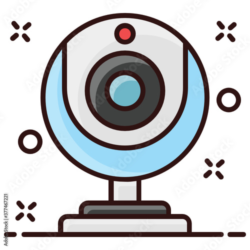 
Webcam vector style, icon design of internet camera 
