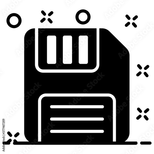 
Floppy disc icon in vector style 
