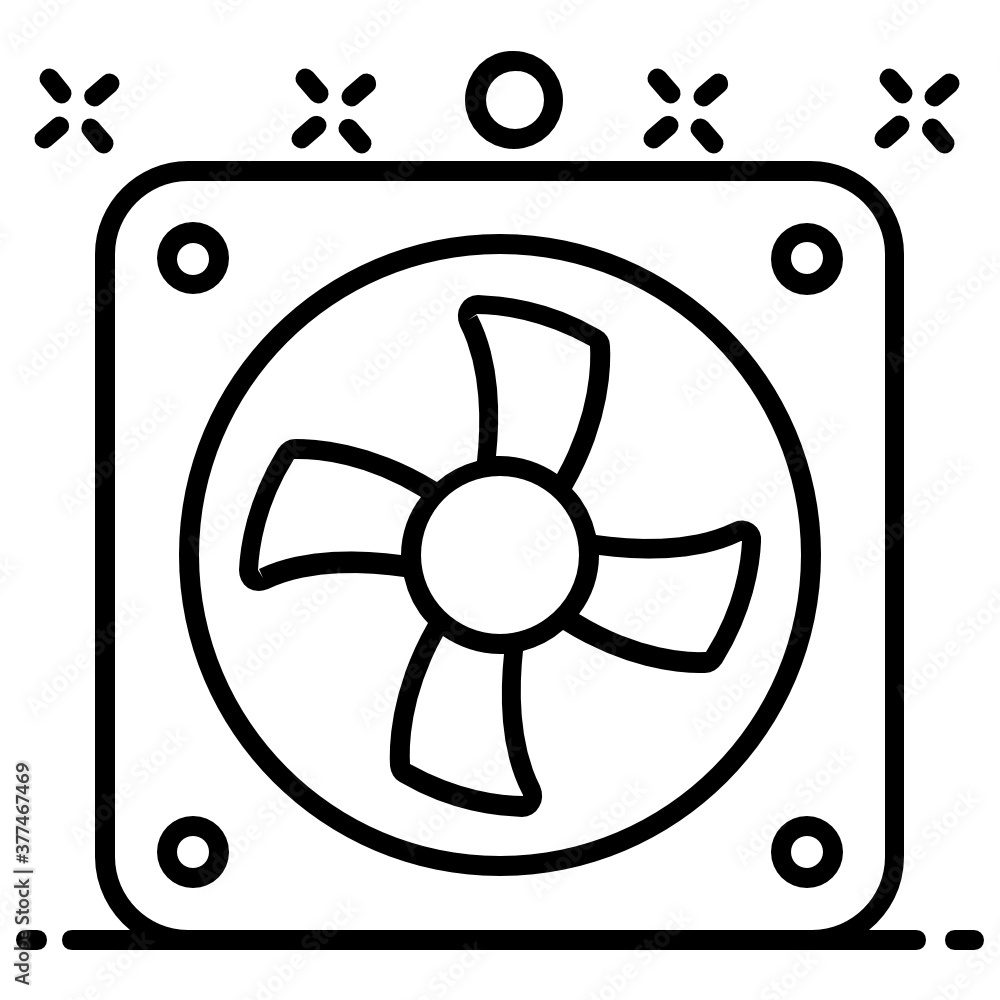 Computer fan icon design, processor fan in editable style
Computer fan icon design, processor fan in editable style