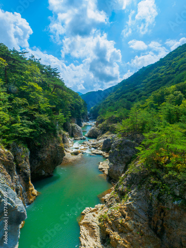 River flowing through the canyon (Tochigi, Japan) © Mayumi.K.Photography