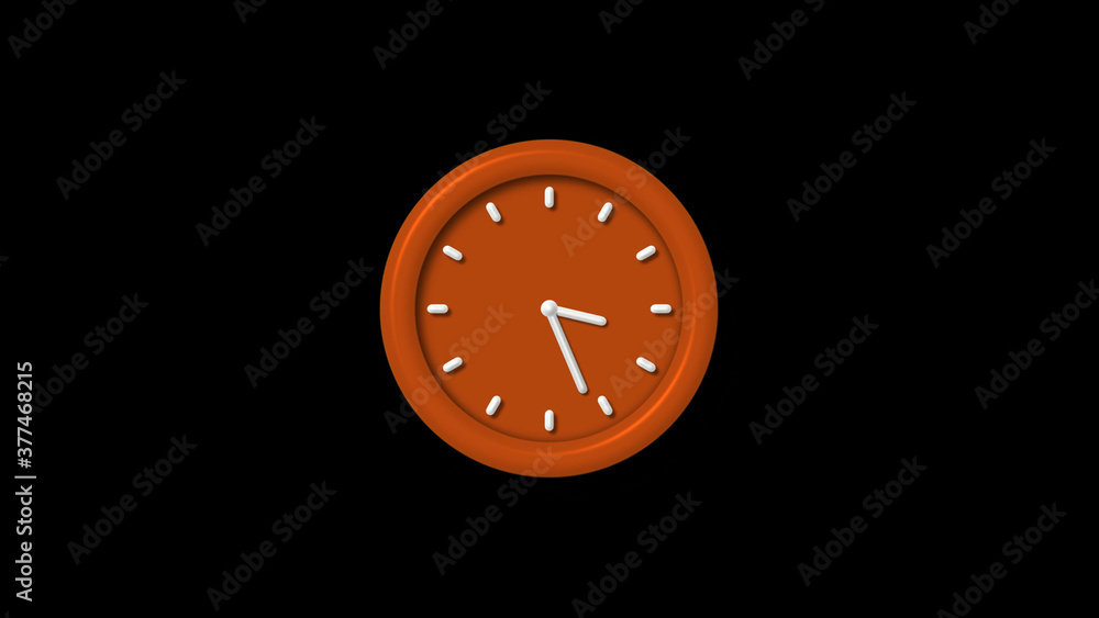 12 hours counting down 3d wall clock icon on black background 12 hours counting down 3d wall clock icon on black background