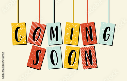 Coming soon hanging tags