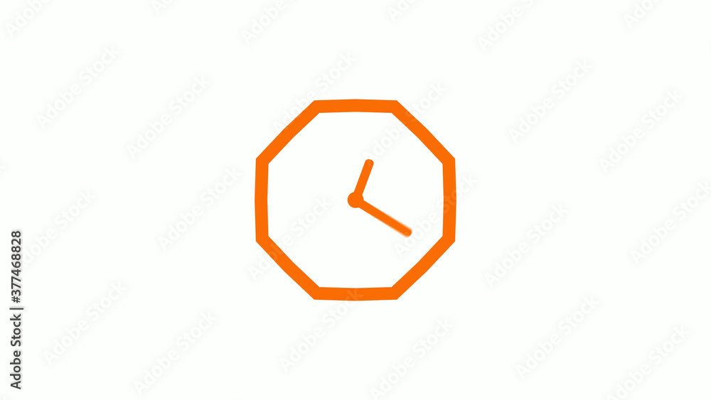 Amazing brown color counting down clock icon on white background Amazing brown color counting down clock icon on white background