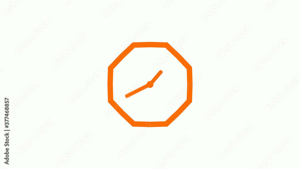 Amazing brown color counting down clock icon on white background Amazing brown color counting down clock icon on white background