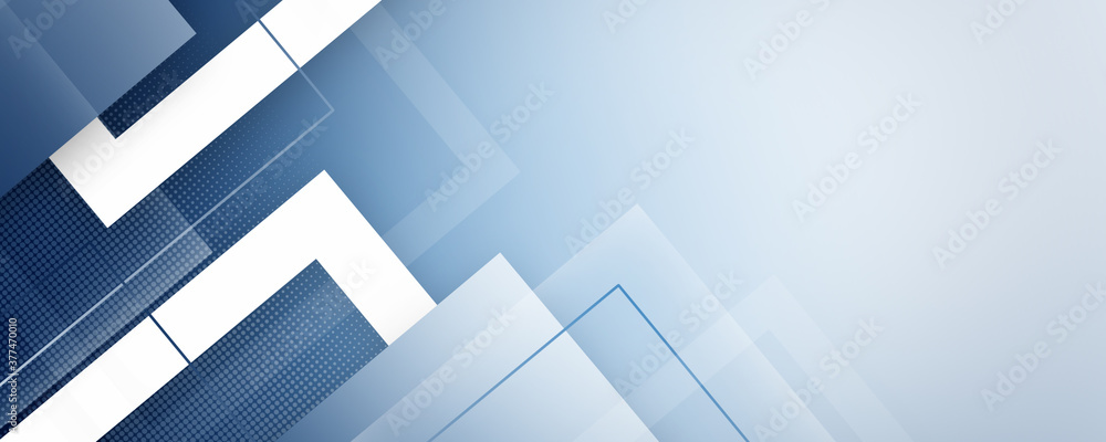Fototapeta premium Abstract squares design blue background 