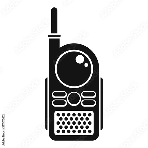 Toy walkie talkie icon. Simple illustration of toy walkie talkie vector icon for web design isolated on white background