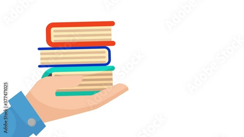 hand, books