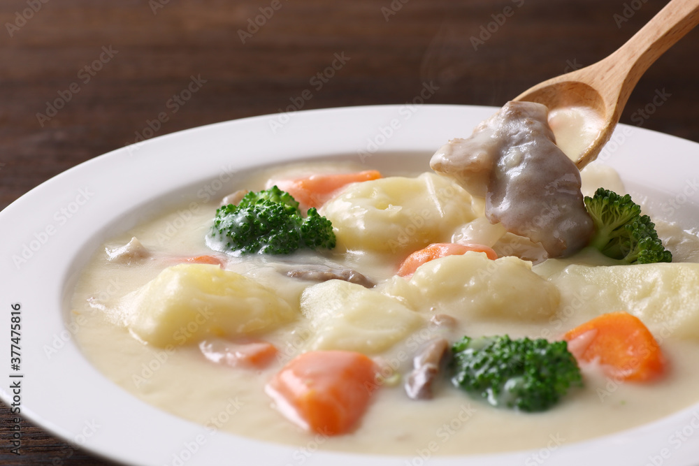 シチューのアップ