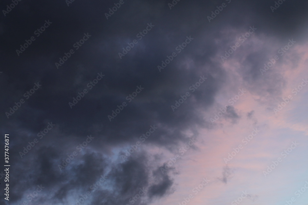 dark cloudy sky before a thunderstorm