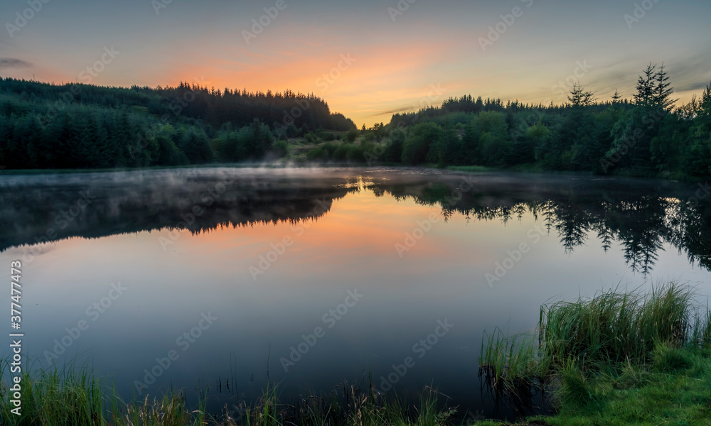 Ladymuir Reservoir, Locherwood and Lady Muir Woodland,  Renfrewshire, Scotland, UK