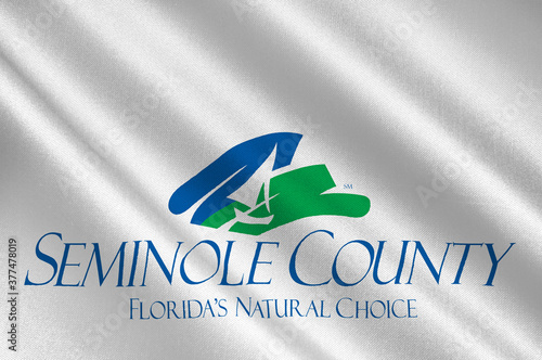 Flag of Seminole County in Florida of USA
