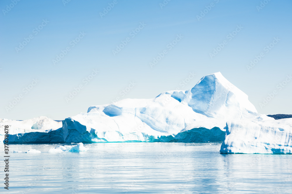 Big iceberg in Ilulissat icefjord, Greenland. Atlantic ocean