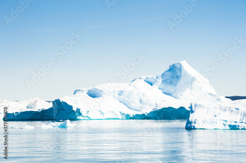 Canvas Print Big iceberg in Ilulissat icefjord, Greenland. Atlantic ocean