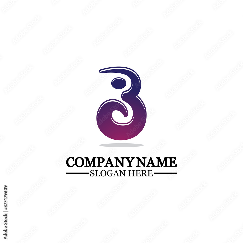Fototapeta premium Abstract letter b logo vector. B logo symbol icon design template.