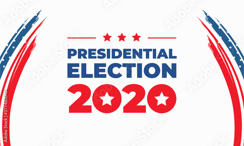 US Voting Banner, presidential Election 2020, Vector