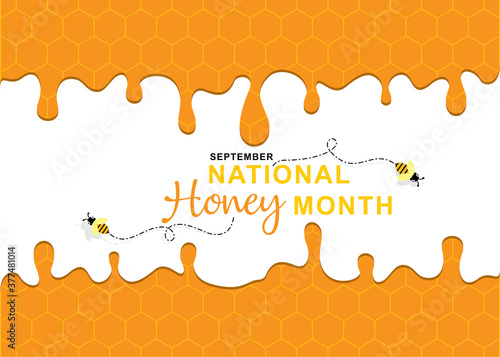 national honey month poster design