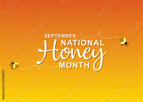 national honey month poster design