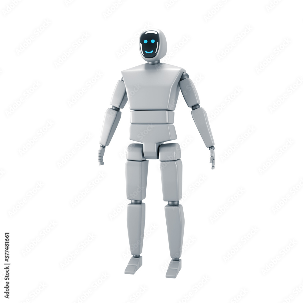 3d illustration. A robot with a monitor on its face in different angles. 3d illustration. A robot with a monitor on its face in different angles.