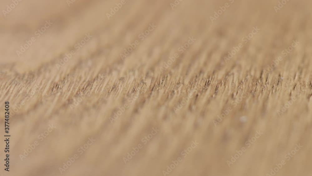 Focus pull of oil finished oak wood surface