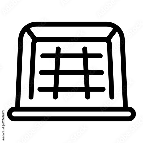 Hurling gate icon. Outline hurling gate vector icon for web design isolated on white background