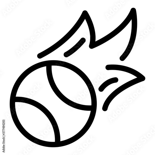 Hurling fire ball icon. Outline hurling fire ball vector icon for web design isolated on white background