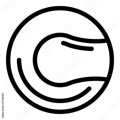 Hurling leather ball icon. Outline hurling leather ball vector icon for web design isolated on white background