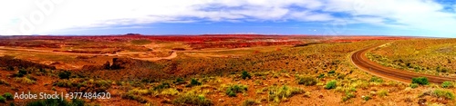 North America, Arizona, Petrified Forest National Park, Painted Desert overlooks