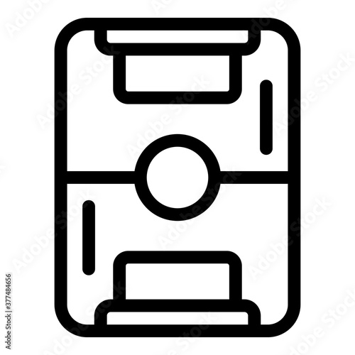 Hurling field icon. Outline hurling field vector icon for web design isolated on white background