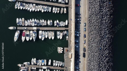 Aerial view of the port of Torre Annunziata (province of Naples) Italy