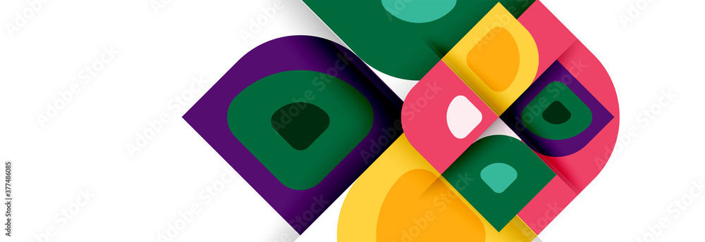 Set of vector modern geometric abstract backgrounds with repeating abstract round shapes patterns and shadow effects Set of vector modern geometric abstract backgrounds with repeating abstract round shapes patterns and shadow effects