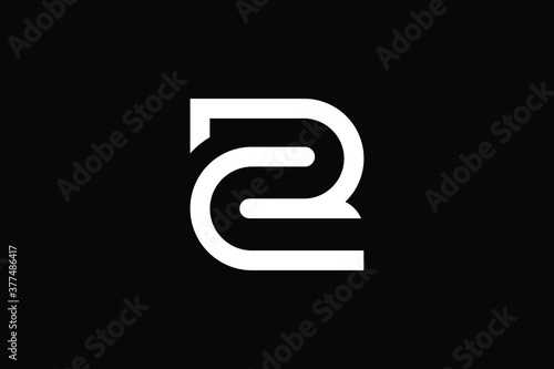 Minimal Innovative Initial RC logo and CR logo. Letter RC CR creative elegant Monogram. Premium Business logo icon. White color on black background