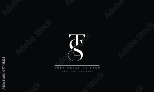ST ,TS ,S ,T Letter Logo Design with Creative Modern Trendy Typography