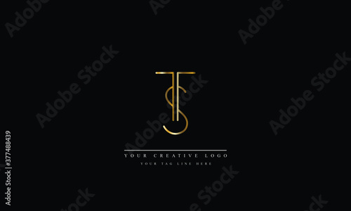 ST ,TS ,S ,T Letter Logo Design with Creative Modern Trendy Typography photo