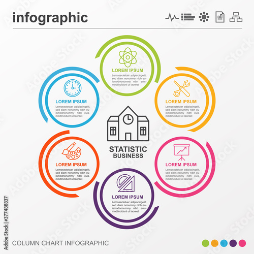 Business infographic template design with 6 options © Ja_inter